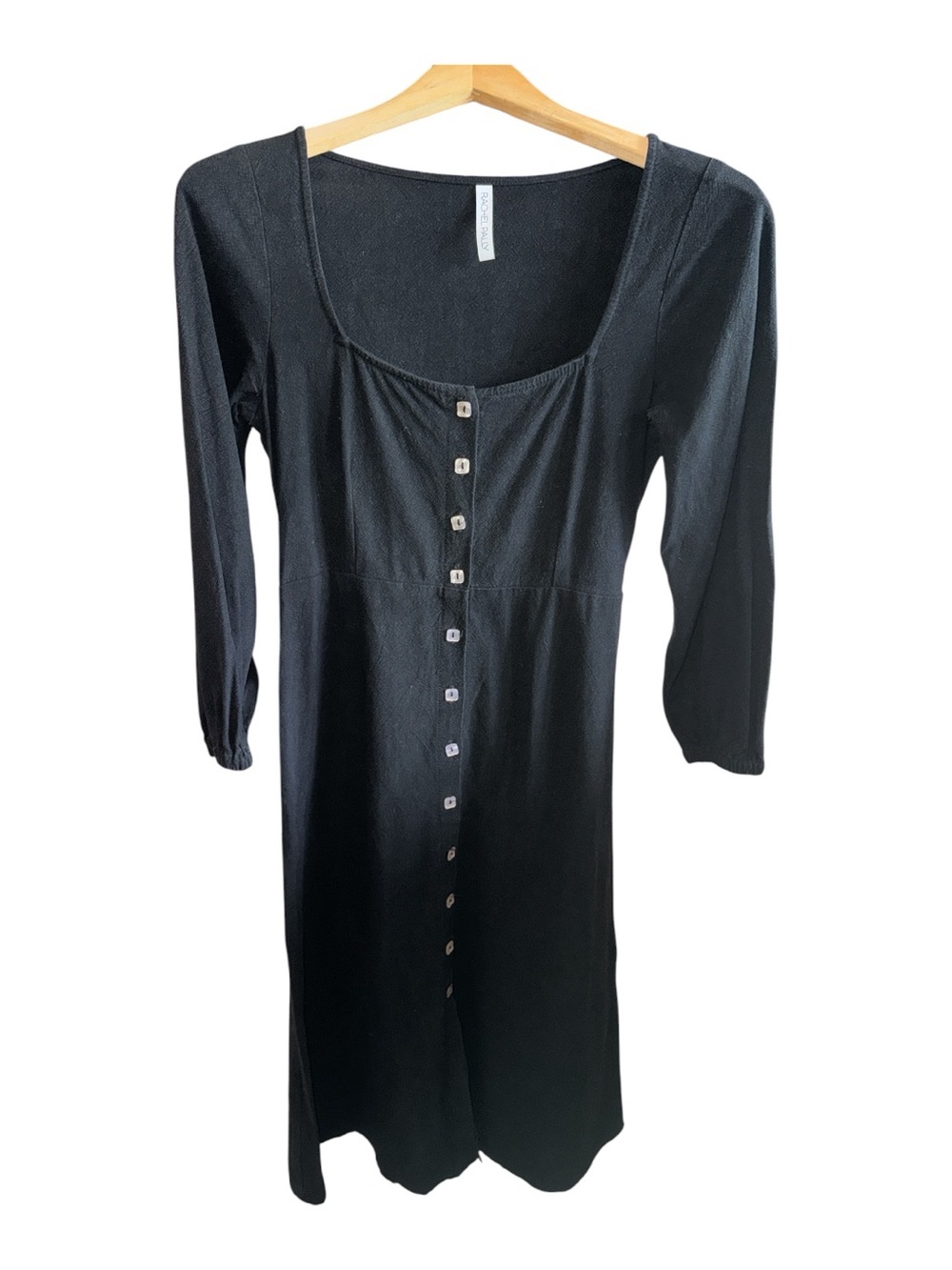 Rachel Pally Women’s Size Small Button Up Long Sleeve MIDI Dress Milkmaid Style